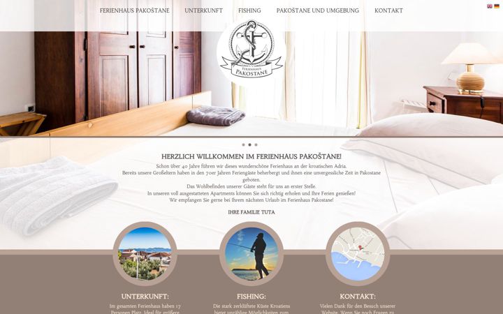 Screenshot di ferienhauspakostane.com
