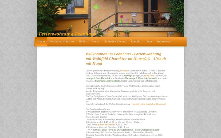 Screenshot of ferienhausschiefer.de