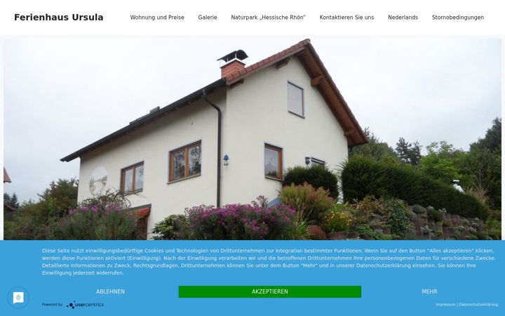 Screenshot of ferienhausursula.de