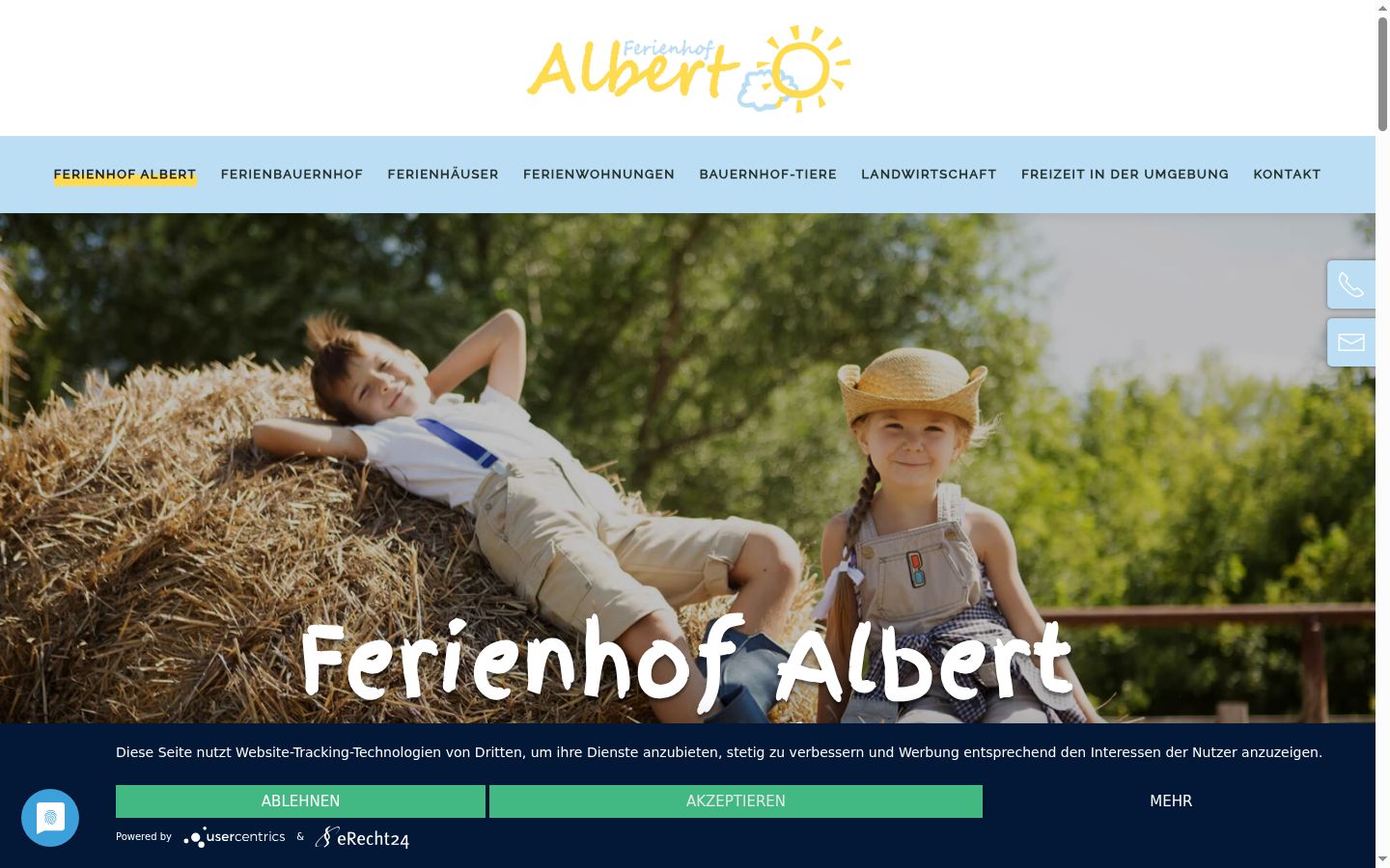 Screenshot of the consent banner shown before any interaction