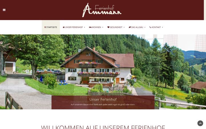 Screenshot of ferienhof-ammann.de