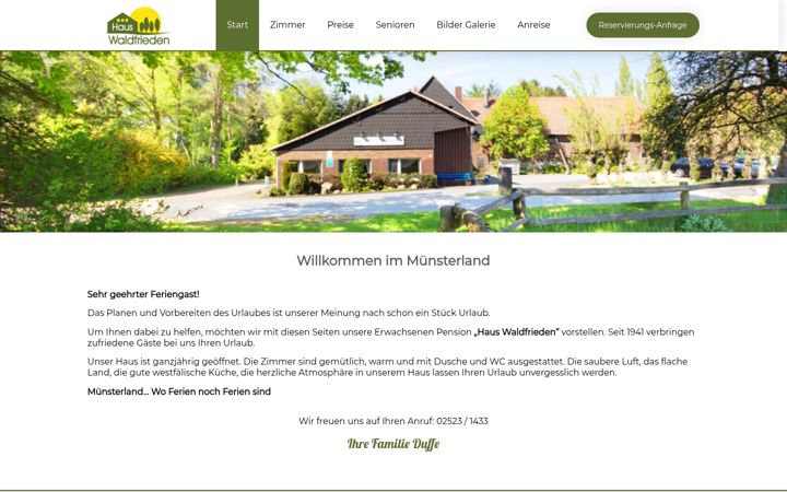Screenshot of ferienhof-duffe.de