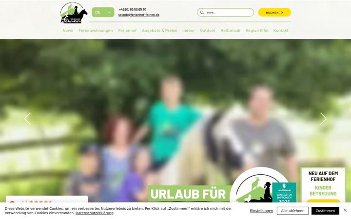 Екранна снимка на ferienhof-feinen.de