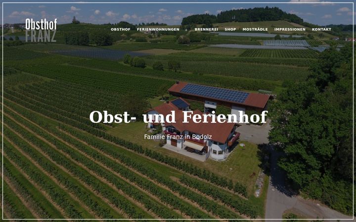 Screenshot of ferienhof-franz.de
