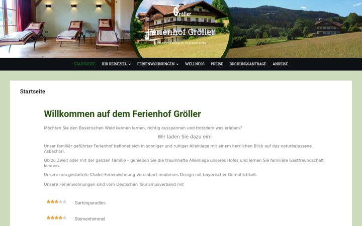 Екранна снимка на ferienhof-groeller.de