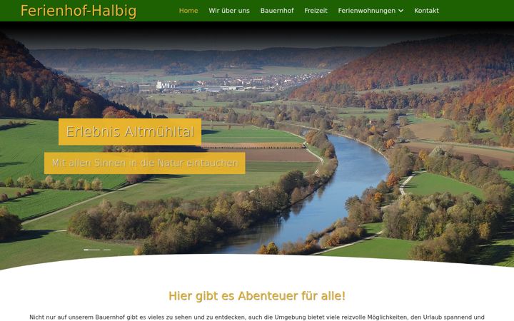 Екранна снимка на ferienhof-halbig.de
