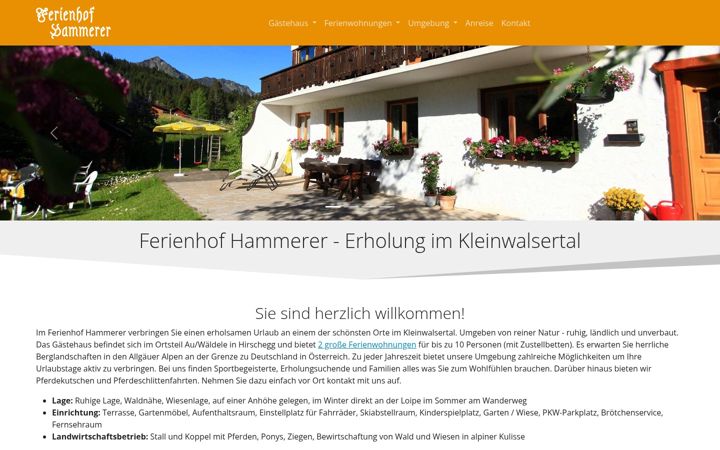Екранна снимка на ferienhof-hammerer.de