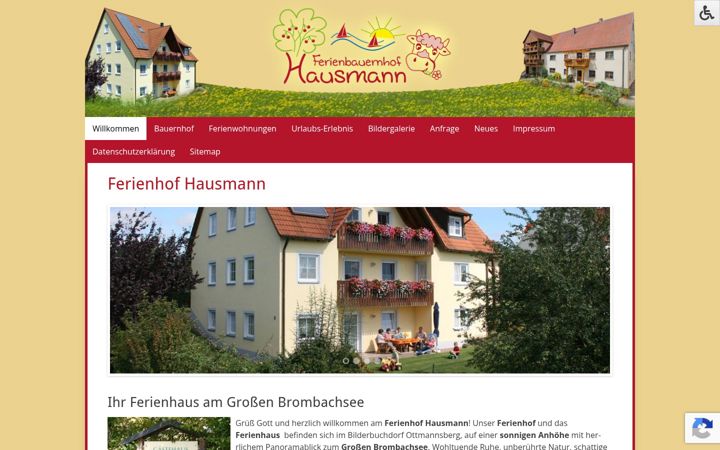 Screenshot of ferienhof-hausmann.de