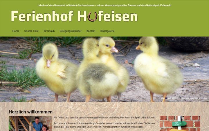 Ekrano kopija ferienhof-hufeisen.de