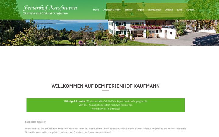 Screenshot of ferienhof-kaufmann.at