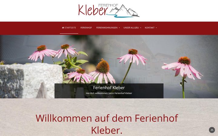 Screenshot of ferienhof-kleber.de
