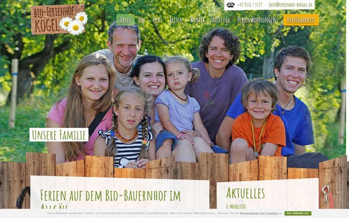 Screenshot of ferienhof-koegel.de