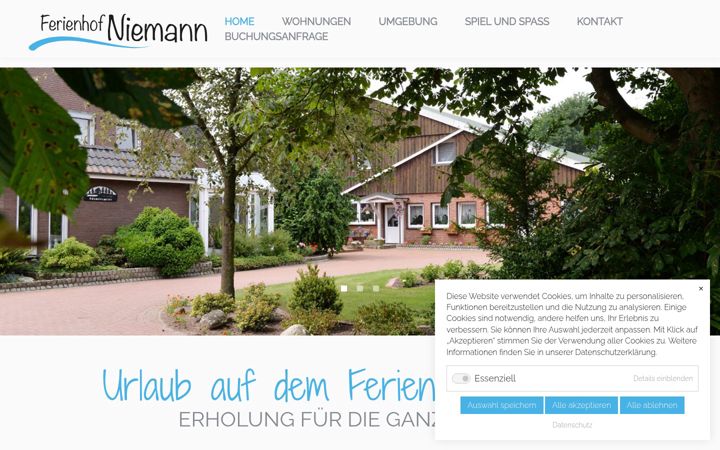 Screenshot του ferienhof-niemann.de