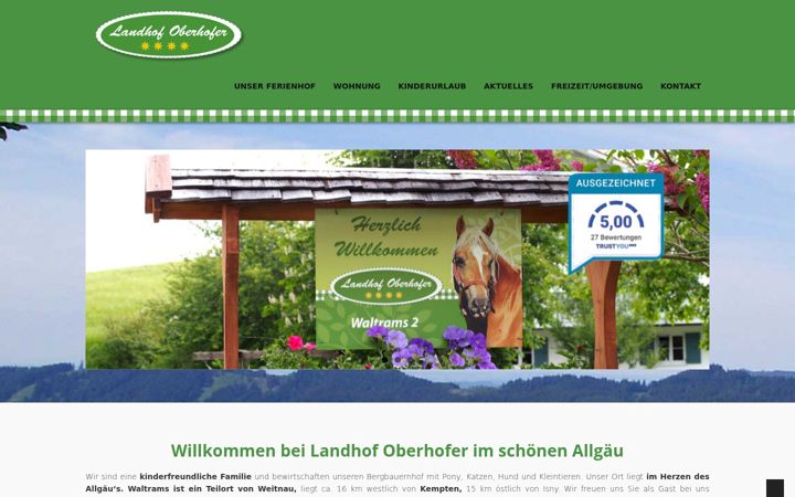 Screenshot του ferienhof-oberhofer.de