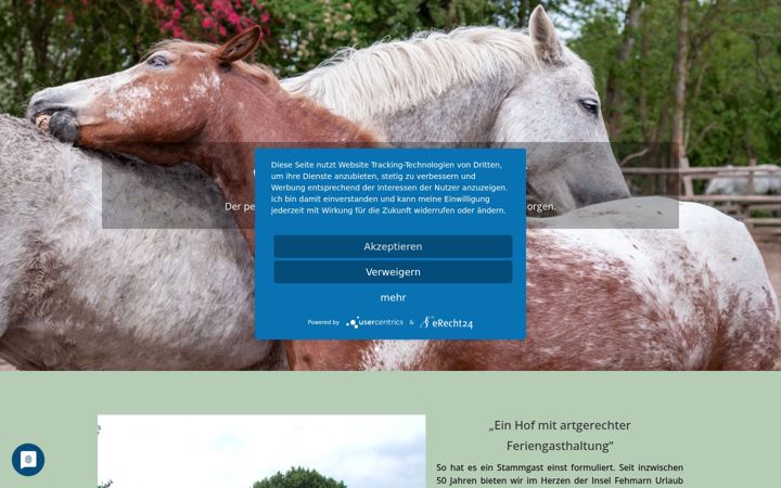 Screenshot of ferienhof-ostseeinsel-fehmarn.de