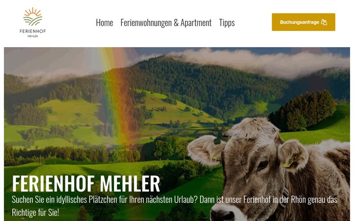 Screenshot of ferienhof-rhoen.de