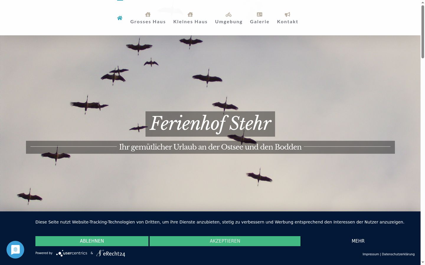 Capture d'écran de la bannière de consentement affichée avant toute interaction
