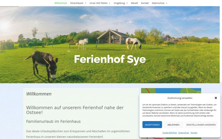 Screenshot van ferienhof-sye.de