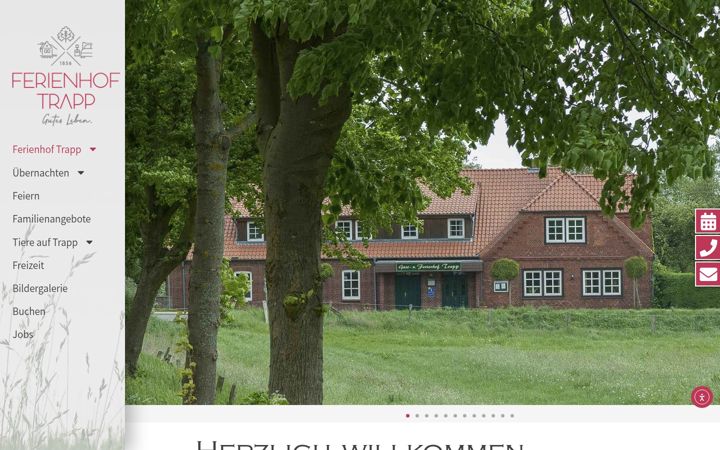 Screenshot of ferienhof-trapp.de
