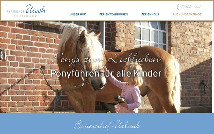 Screenshot of ferienhof-utech.de