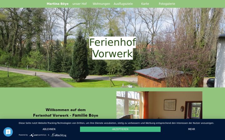 Screenshot of ferienhof-vorwerk-otterndorf.de