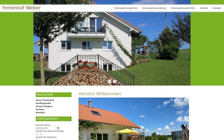 Screenshot of ferienhof-weber.info