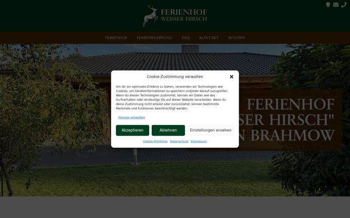 Screenshot van ferienhof-weisser-hirsch.de