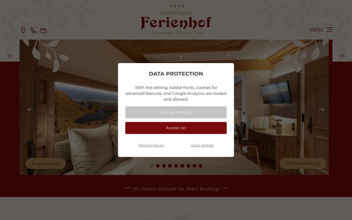 Screenshot of ferienhof.at