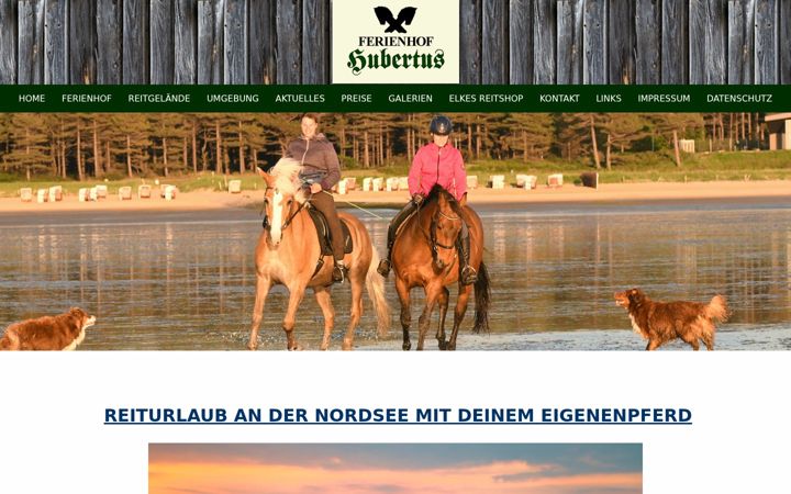 Screenshot of ferienhofhubertus.de