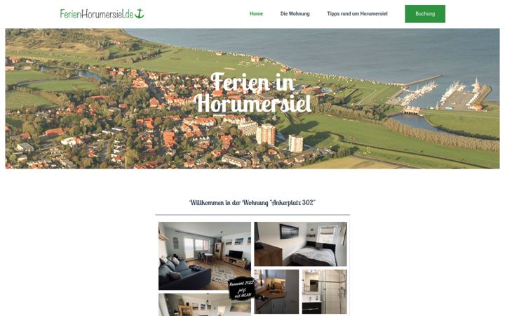 Screenshot of ferienhorumersiel.de