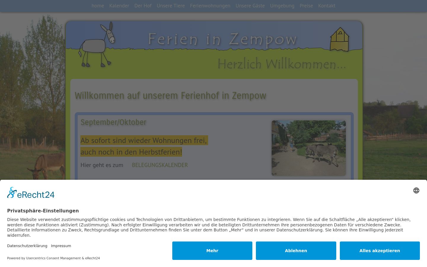 Screenshot του banner συγκατάθεσης που εμφανίστηκε πριν από οποιαδήποτε αλληλεπίδραση