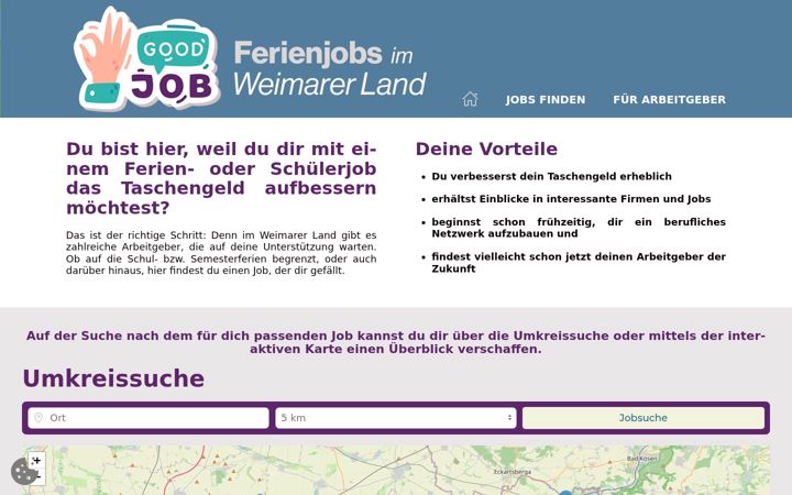 Screenshot of ferienjobs-weimarerland.de