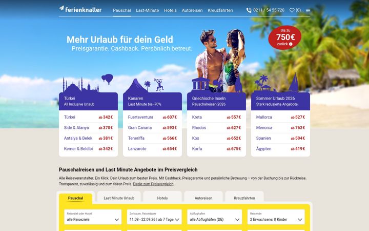 Screenshot of ferienknaller.de