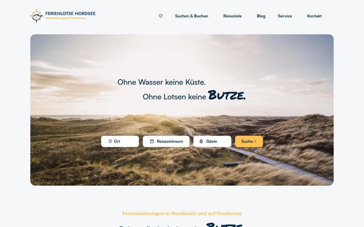 Screenshot of ferienlotse-norderney.de