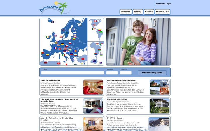 Screenshot of ferienmieter.de