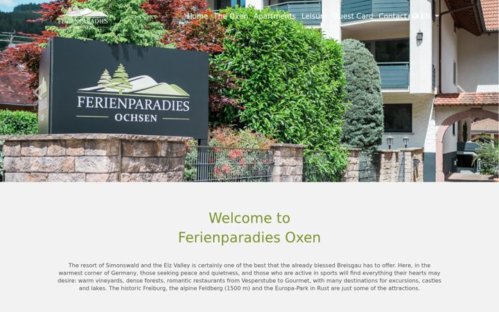 Screenshot of ferienparadies-ochsen.de