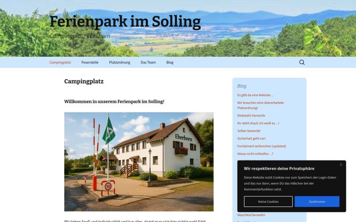 Screenshot of ferienpark-im-solling.de