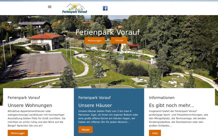 Screenshot of ferienpark-vorauf.eu