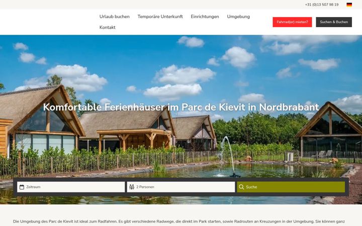 Screenshot of ferienparkdekievit.de
