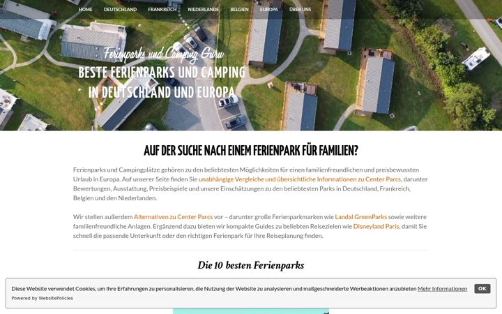 Екранна снимка на ferienparksundcamping.de