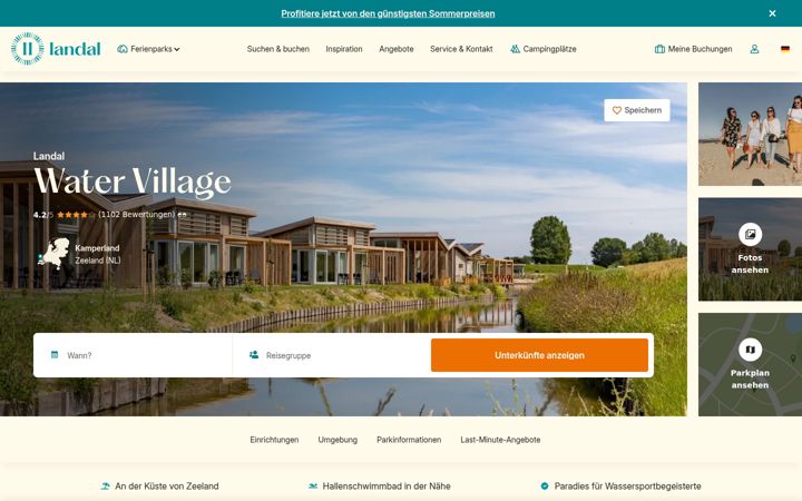 Екранна снимка на ferienparkwatervillage.de