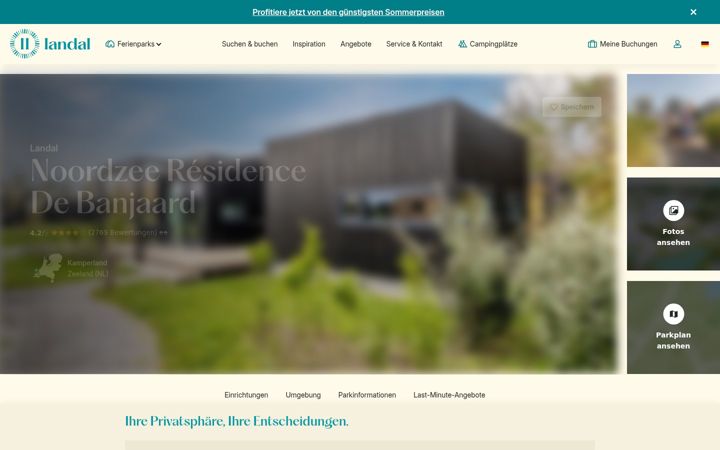 Screenshot of ferienresortdebanjaard.de