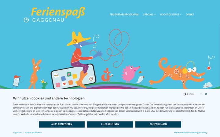 Screenshot of ferienspass-gaggenau.de