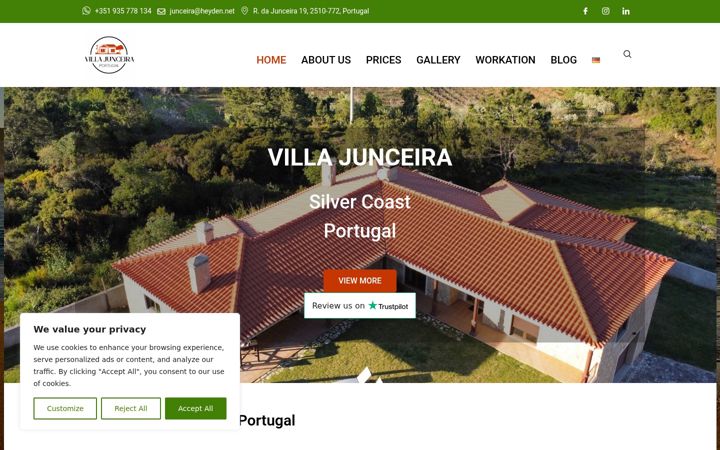 Screenshot of ferienvilla-silvercoast.com