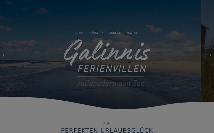 Screenshot of ferienvillen-galinnis.de
