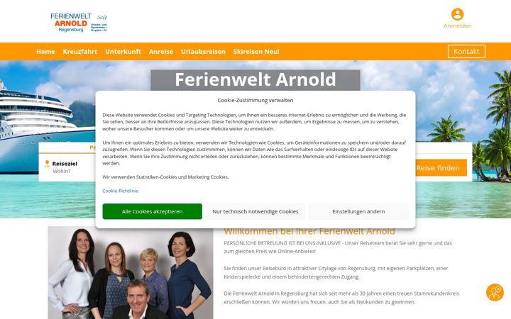 Ekrānuzņēmums no ferienwelt-arnold.de
