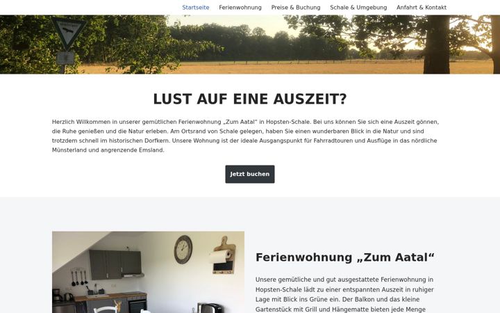 Screenshot of ferienwohnung-aatal.de
