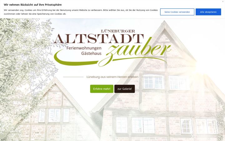 Екранна снимка на ferienwohnung-altstadtzauber-lueneburg.de