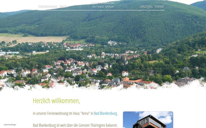 Screenshot von ferienwohnung-bad-blankenburg.de