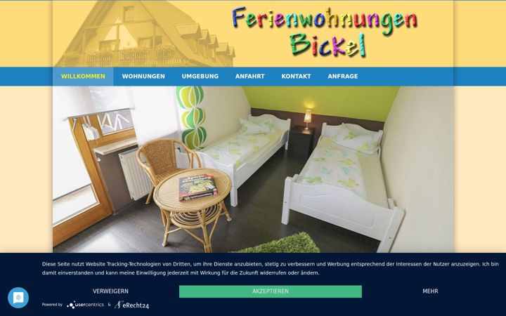 Screenshot of ferienwohnung-bickel.de